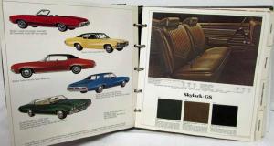 1972 Buick & Opel Dealer Album Color & Trim Data Book Skylark GS Riviera Manta