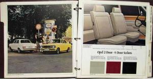 1971 Opel Dealer Album Color & Trim Data Book 2-Door 4-Door Wagon