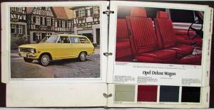 1971 Opel Dealer Album Color & Trim Data Book 2-Door 4-Door Wagon