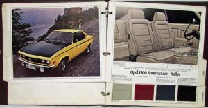 1971 Opel Dealer Album Color & Trim Data Book 2-Door 4-Door Wagon