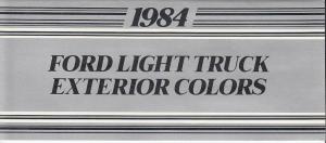 1984 Ford Light Truck Exterior Colors Paint Chips Folder Pickup Bronco Econoline