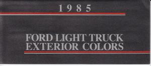 1985 Ford Light Truck Exterior Colors Paint Chips Folder Pickup Bronco Econoline