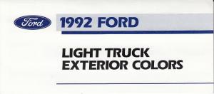 1992 Ford Lt Truck Exterior Colors Paint Chips Folder Pickup Econoline Explorer