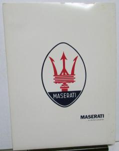 1981 Maserati Press Kit Media Release BiTurbo New Model Introduction