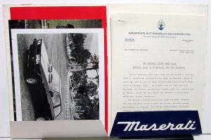 1981 Maserati Press Kit Media Release BiTurbo New Model Introduction