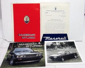 1981 Maserati Press Kit Media Release BiTurbo New Model Introduction