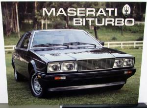 1981 Maserati Press Kit Media Release BiTurbo New Model Introduction