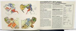 1981 Maserati Press Kit Media Release BiTurbo New Model Introduction