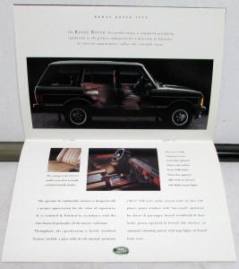 1993 Land Rover Dealer Sales Brochure Range Rover County & LWB Models