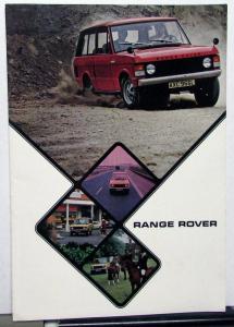 1974 Range Rover Dealer Sales Brochure Features Specifications Large