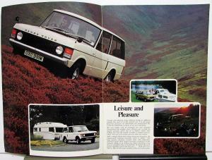 1974 Range Rover Dealer Sales Brochure Features Specifications Large