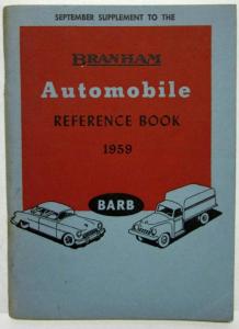 1959 Branham Automobile Reference Book - September Supplement