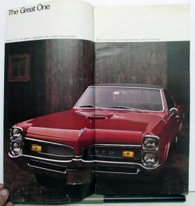 1967 Pontiac High Performance Dealer Brochure GTO LeMans Sprint 2+2 Original