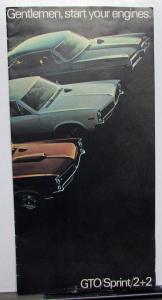 1967 Pontiac High Performance Dealer Brochure GTO LeMans Sprint 2+2 Original