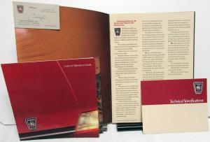 1987 Sterling Dealer Prestige Sales Brochure W/Specifications Color & Upholstery