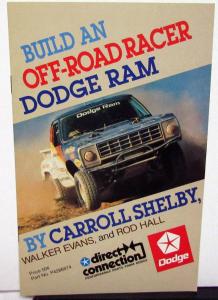 1983 Dodge Direct Connection Build An Off-Road Racer Ram Carroll Shelby Brochure