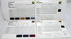 1977 Ford Dealer Color & Upholstery Guides Portfolio Paint Chips Trim Combos