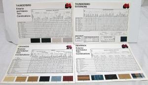 1977 Ford Dealer Color & Upholstery Guides Portfolio Paint Chips Trim Combos