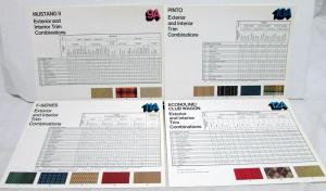 1977 Ford Dealer Color & Upholstery Guides Portfolio Paint Chips Trim Combos