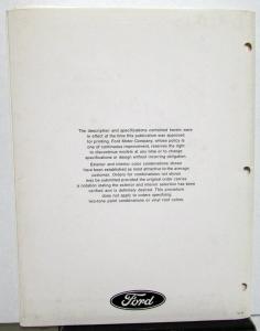 1977 Ford Dealer Color & Upholstery Guides Portfolio Paint Chips Trim Combos