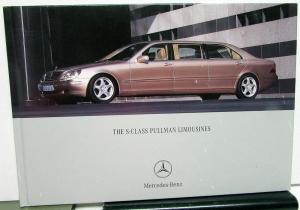 2000 Mercedes Benz S-Class Pullman Limousine Dealer Prestige Sales Brochure Limo