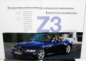 1996 BMW Z3 Roadster Dealer Sales Brochure Features Options