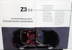 1996 BMW Z3 Roadster Dealer Sales Brochure Features Options