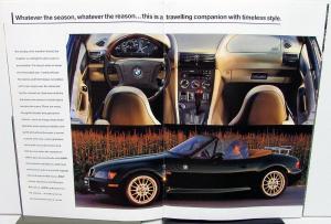 1996 BMW Z3 Roadster Dealer Sales Brochure Features Options