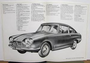 1965 1966 1967 Bond Equipe GT 4S British Dealer Sales Brochure Features Specs