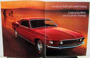 1969 Ford Mustang Mach 1 Grande GT Sales Brochure Dealer Original Rare