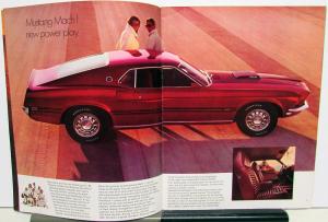 1969 Ford Mustang Mach 1 Grande GT Sales Brochure Dealer Original Rare