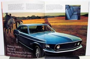 1969 Ford Mustang Mach 1 Grande GT Sales Brochure Dealer Original Rare