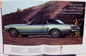 1969 Ford Mustang Mach 1 Grande GT Sales Brochure Dealer Original Rare