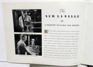 1935 Cadillac La Salle Dealer Prestige Sales Brochure W/Envelope Coupe Sedan