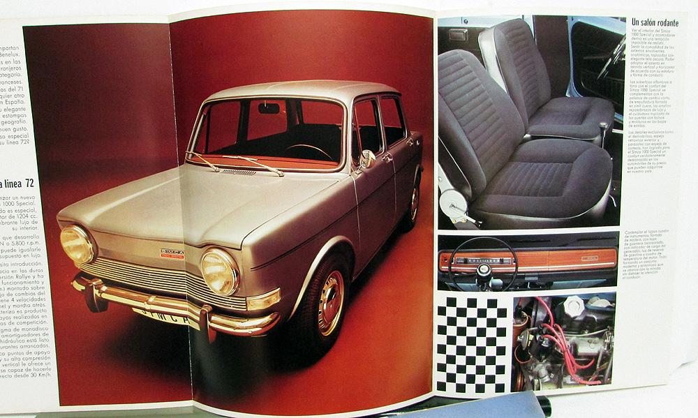 1972 Simca Dealer Sales Brochures Set Of 4 1000 Automatico Special 1200 ...