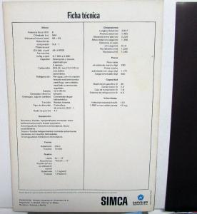 1972 Simca Dealer Sales Brochures Set Of 4 1000 Automatico  Special 1200 GL GLE