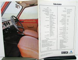 1972 Simca Dealer Sales Brochures Set Of 4 1000 Automatico  Special 1200 GL GLE