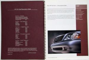 1997 Mercedes-Benz SL Class Dealer Data Book Presentation Guide Sales Reference