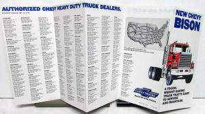 1977 Chevrolet Bison Truck Dealer Pocket Sales Brochure Chevy HD Features