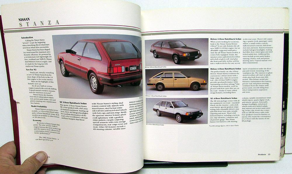 1982 Nissan Datsun Dealer Data Book Album Sales Reference Features