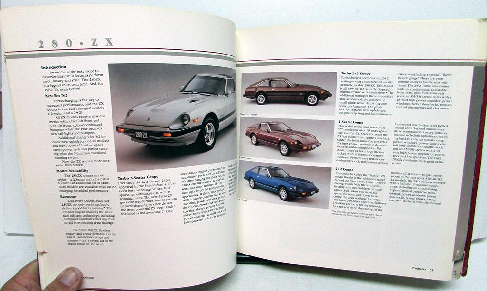 1982 Nissan Datsun Dealer Data Book Album Sales Reference Features Options Specs