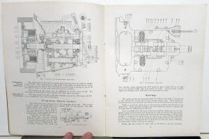 1915 Peerless Models 54 & 55 Four Six Instruction Owners Manual No 11 Original