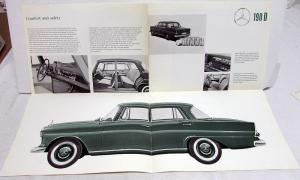 1964 Mercedes-Benz 190D Sales Brochure Large Folder with Spec Data Sheet P2233/6