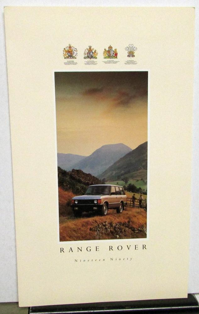 1990 Range Rover Sales Brochure Features Specs