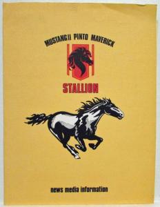 1976 Ford Stallion Package Press Kit - Mustang II Pinto Maverick