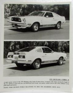 1976 Ford Stallion Package Press Kit - Mustang II Pinto Maverick