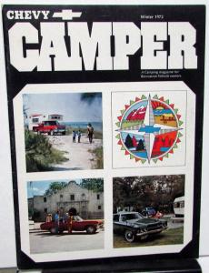Winter 1972 Chevy Camper Promotional Camping Magazine Chevrolet Cars Trucks RVs