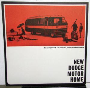 1966 Dodge Motor Home Dealer Sales Brochure Folder Vintage RV Camper Commercial