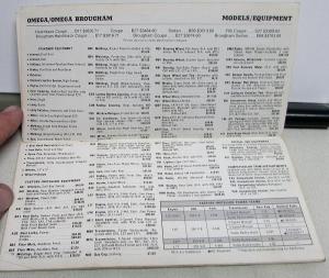 1976 Oldsmobile Specs Book Prices Equipment Color Trim DEALER ONLY ITEM Original