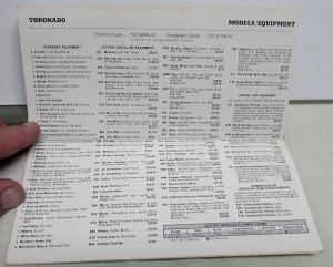 1976 Oldsmobile Specs Book Prices Equipment Color Trim DEALER ONLY ITEM Original